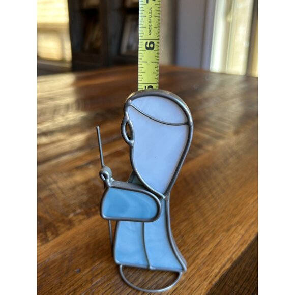 Vintage Stained Glass Nativity Scene With Angels & Star - Picture 7 of 16